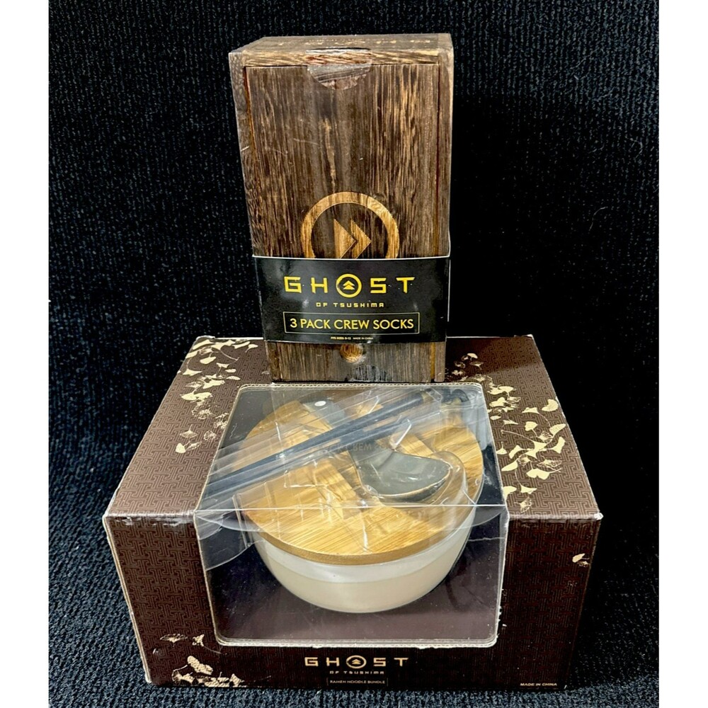 Ghost of Tsushima Ramen Noodle Bundle & Sockshima Socks NWT PlayStation